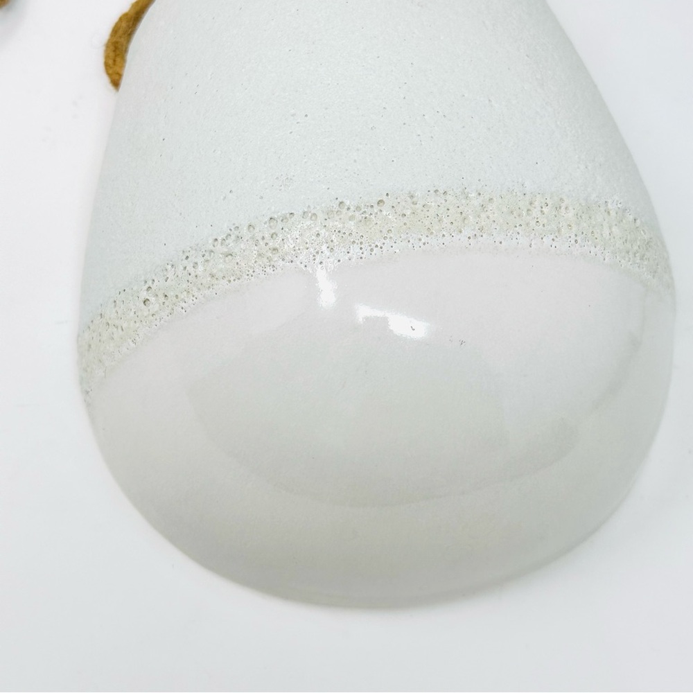 Minimalist Wall Pocket Planter Hanging Ceramic Stoneware White Cream Flat Back - Picture 3 of 12